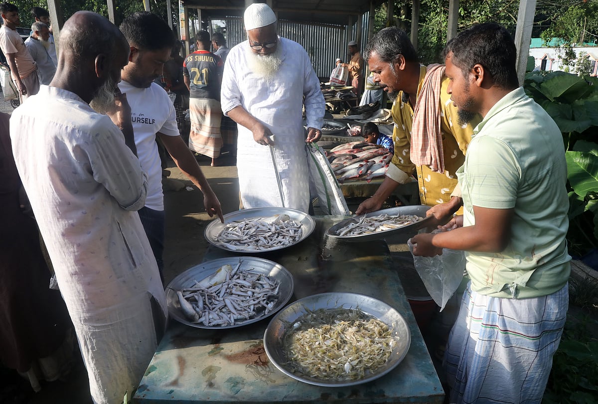 Farmed fish is on sale too, but river fish sells first